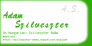 adam szilveszter business card